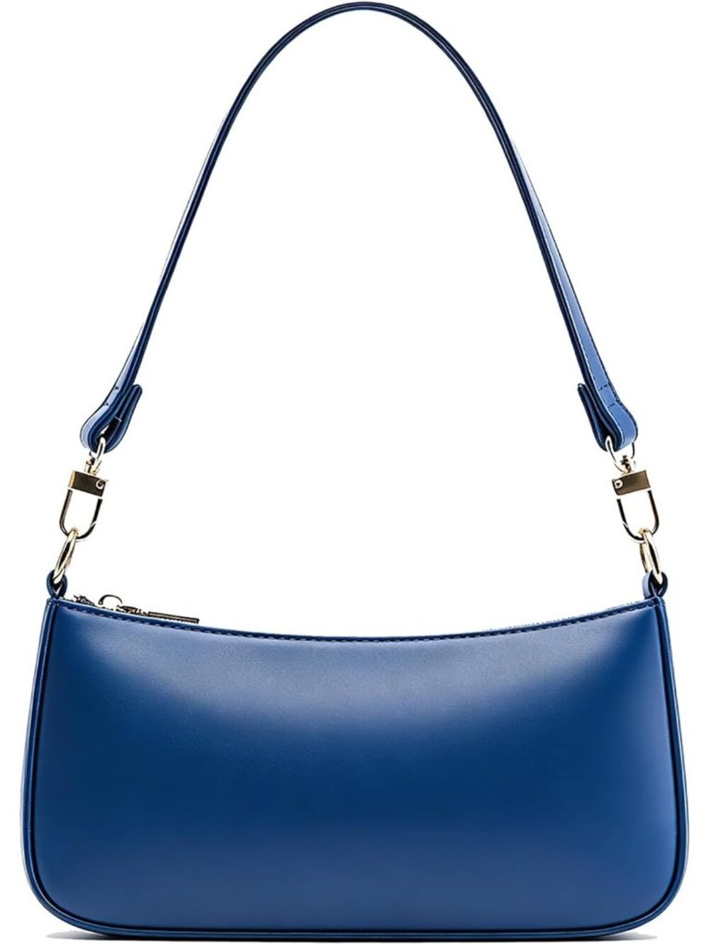 Women's Navy Flower Retro Vegan Leather Hobo Shoulder MultiPocket Crossbody Bag